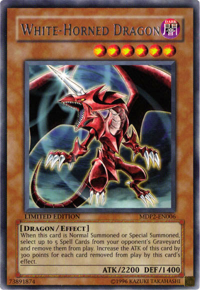 White-Horned Dragon [MDP2-EN006] Rare | Exor Games Truro