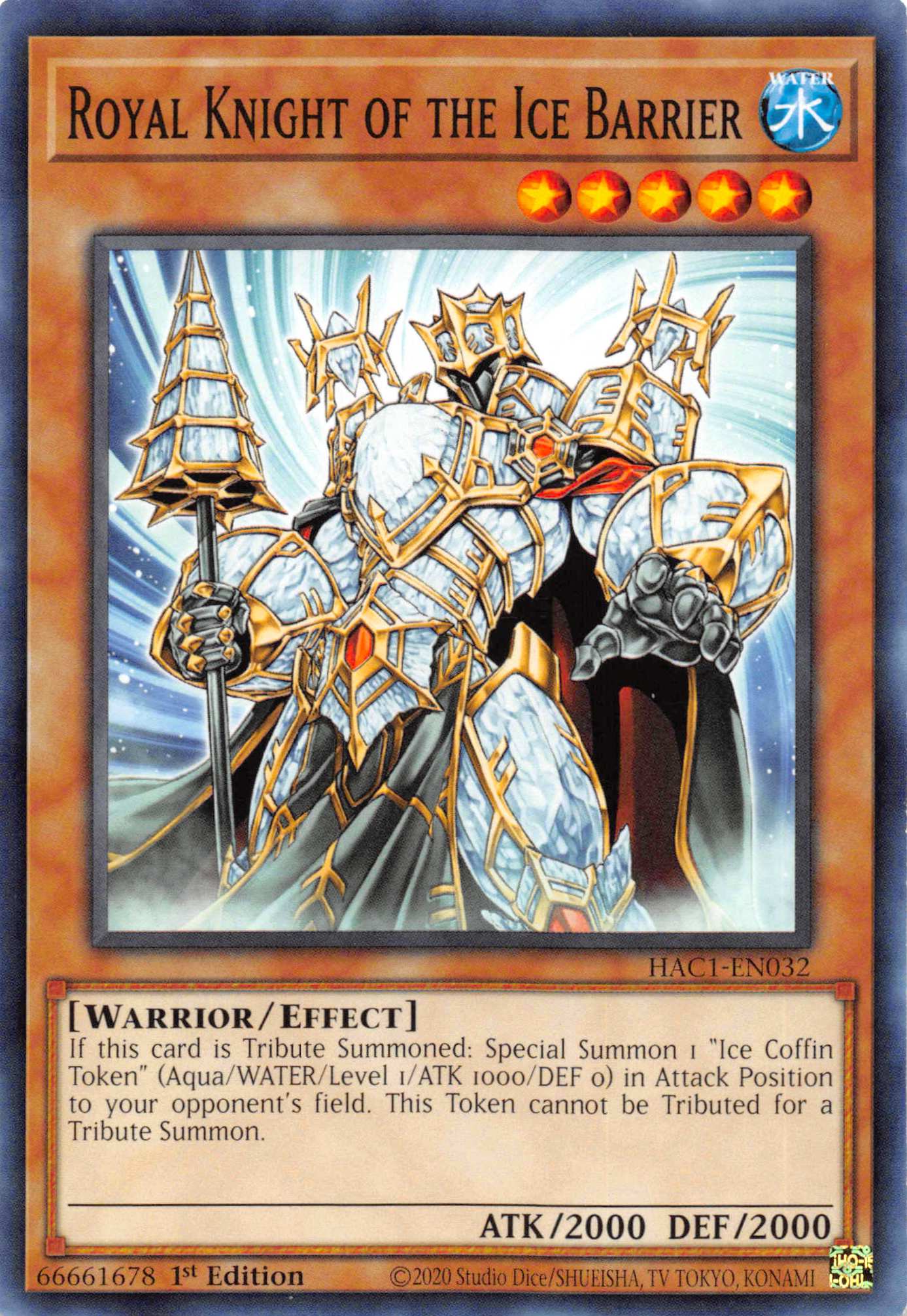 Royal Knight of the Ice Barrier (Duel Terminal) [HAC1-EN032] Parallel Rare | Exor Games Truro
