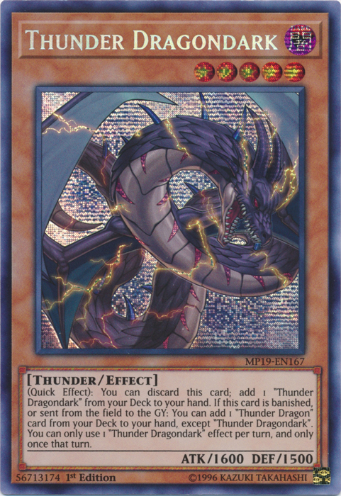 Thunder Dragondark [MP19-EN167] Prismatic Secret Rare | Exor Games Truro