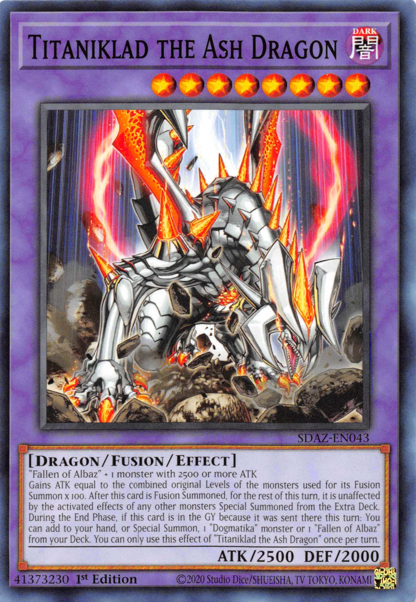Titaniklad the Ash Dragon [SDAZ-EN043] Common | Exor Games Truro