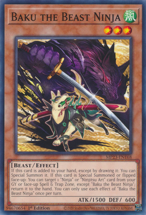 Baku the Beast Ninja [MP23-EN168] Common | Exor Games Truro