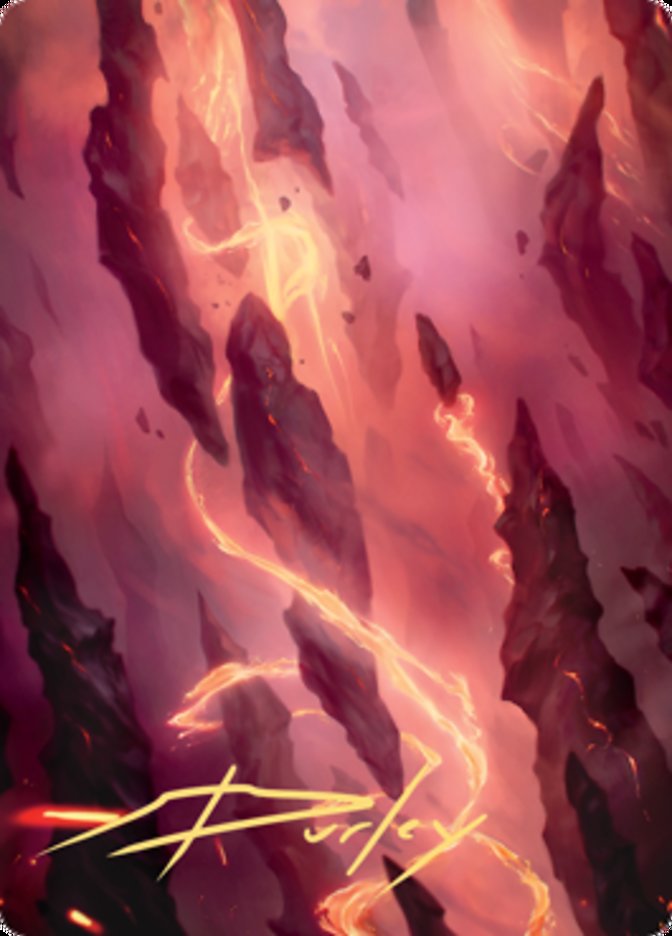 Mountain 1 Art Card (Gold-Stamped Signature) [Zendikar Rising Art Series] | Exor Games Truro