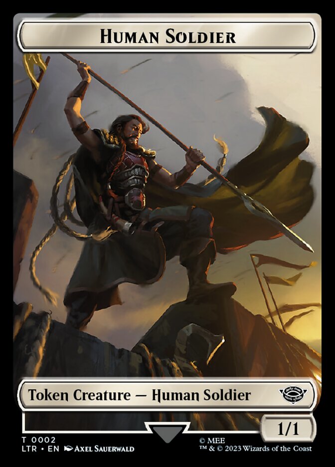 Human Soldier Token (02) [The Lord of the Rings: Tales of Middle-Earth Tokens] | Exor Games Truro