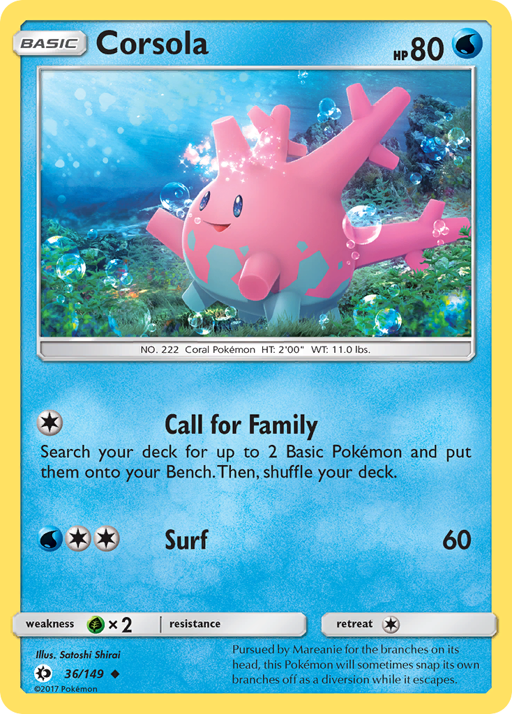 Corsola (36/149) [Sun & Moon: Base Set] | Exor Games Truro