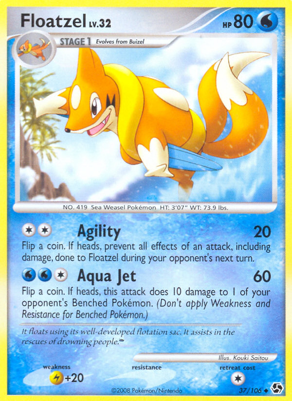 Floatzel (37/106) [Diamond & Pearl: Great Encounters] | Exor Games Truro