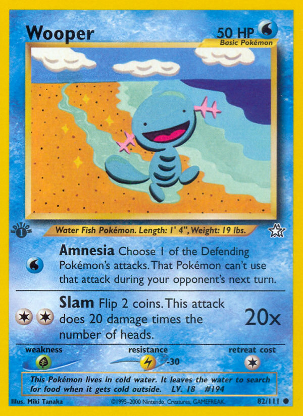 Wooper (82/111) [Neo Genesis 1st Edition] | Exor Games Truro