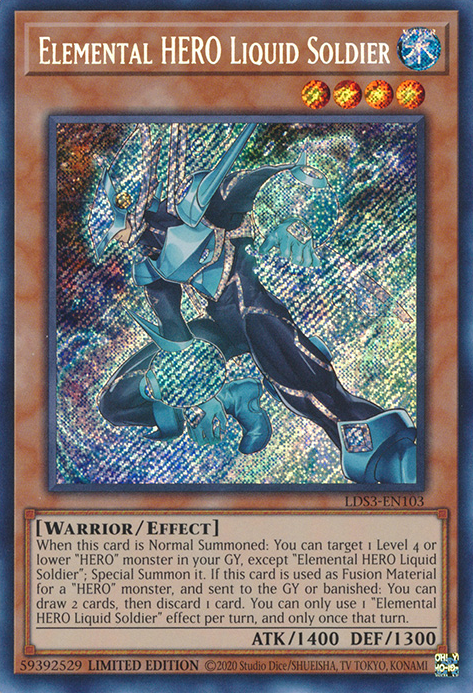 Elemental HERO Liquid Soldier [LDS3-EN103] Secret Rare | Exor Games Truro