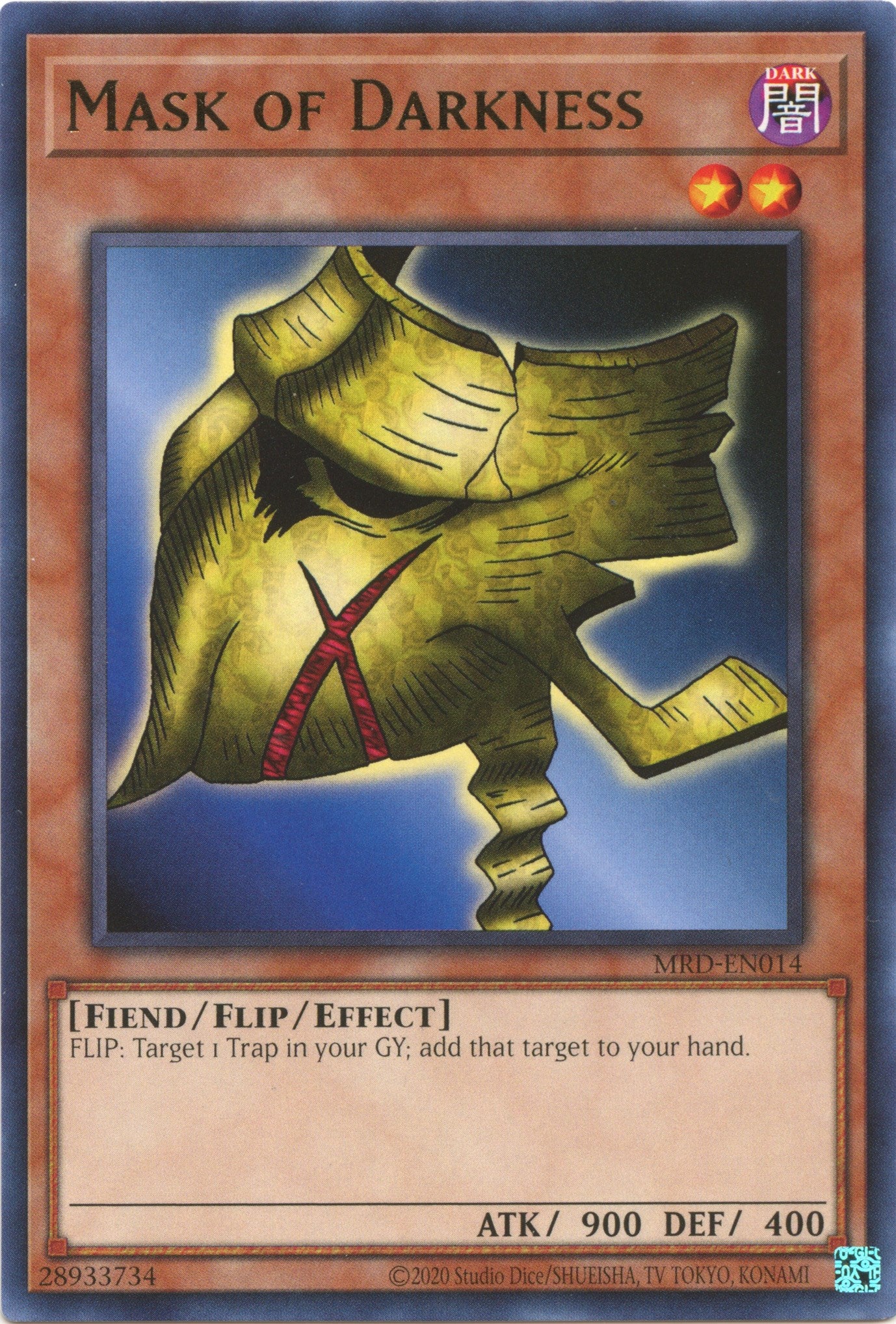 Mask of Darkness (25th Anniversary) [MRD-EN014] Rare | Exor Games Truro