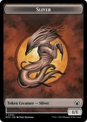 Goblin // Sliver Double-Sided Token [March of the Machine Commander Tokens] | Exor Games Truro