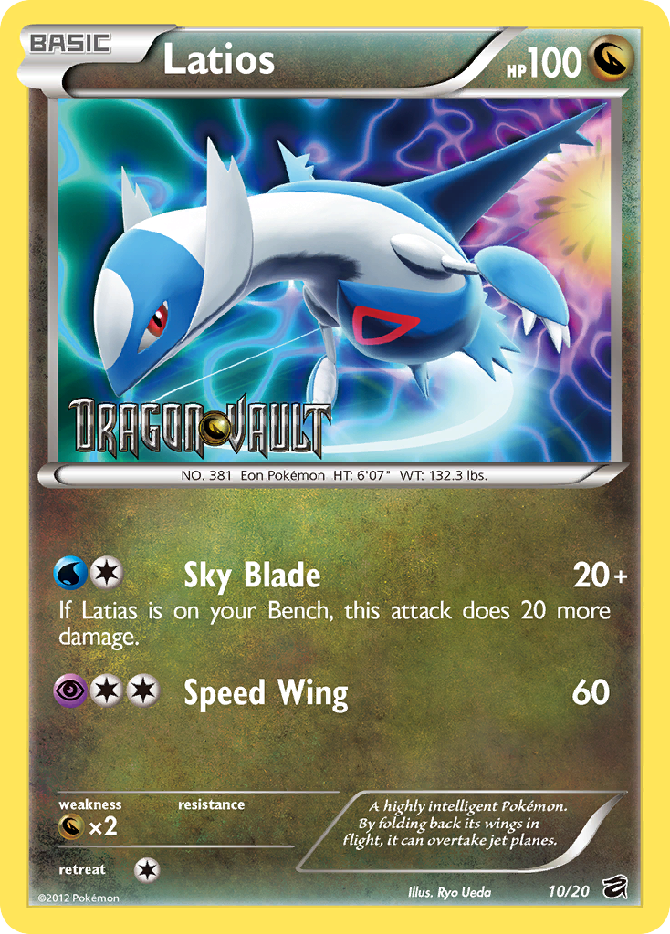 Latios (10/20) (Blister Exclusive) [Black & White: Dragon Vault] | Exor Games Truro