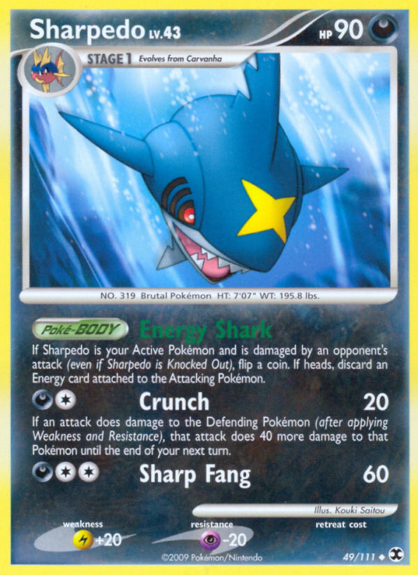 Sharpedo (49/111) [Platinum: Rising Rivals] | Exor Games Truro