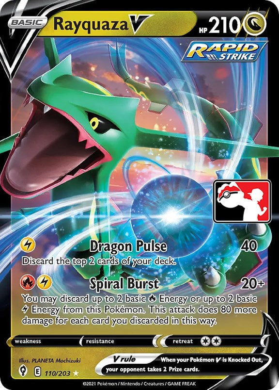 Rayquaza V (110/203) [Prize Pack Series One] | Exor Games Truro