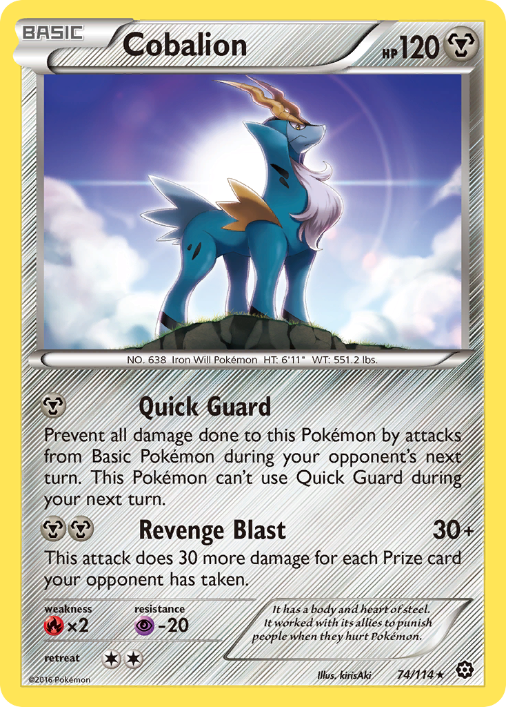 Cobalion (74/114) [XY: Steam Siege] | Exor Games Truro
