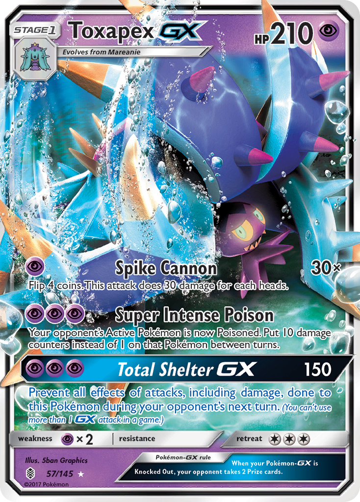 Toxapex GX (57/145) [Sun & Moon: Guardians Rising] | Exor Games Truro