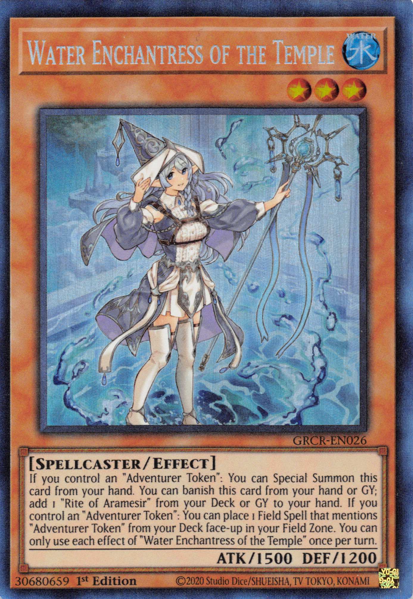 Water Enchantress of the Temple [GRCR-EN026] Collector's Rare | Exor Games Truro