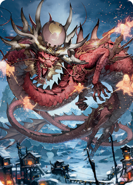 Atsushi, the Blazing Sky 2 Art Card [Kamigawa: Neon Dynasty Art Series] | Exor Games Truro