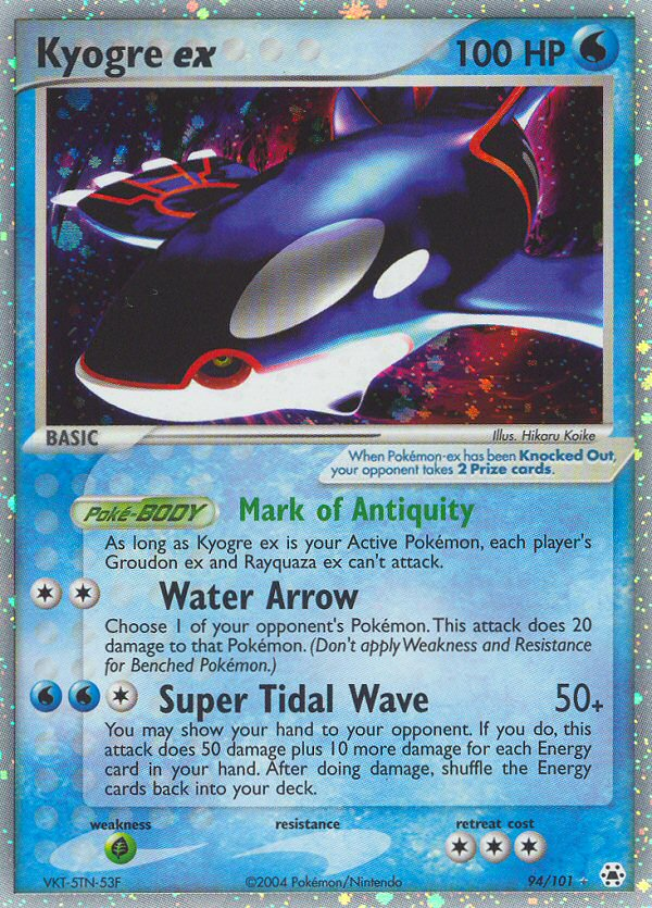 Kyogre ex (94/101) [EX: Hidden Legends] | Exor Games Truro