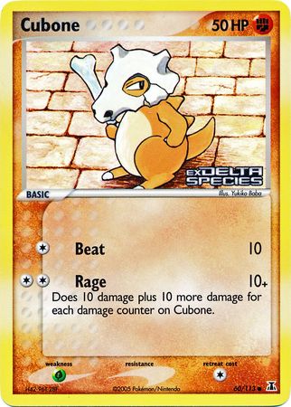 Cubone (60/113) (Stamped) [EX: Delta Species] | Exor Games Truro