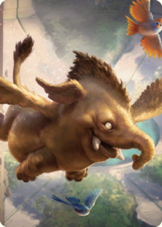 Lulu, Loyal Hollyphant Art Card (18) [Commander Legends: Battle for Baldur's Gate Art Series] | Exor Games Truro