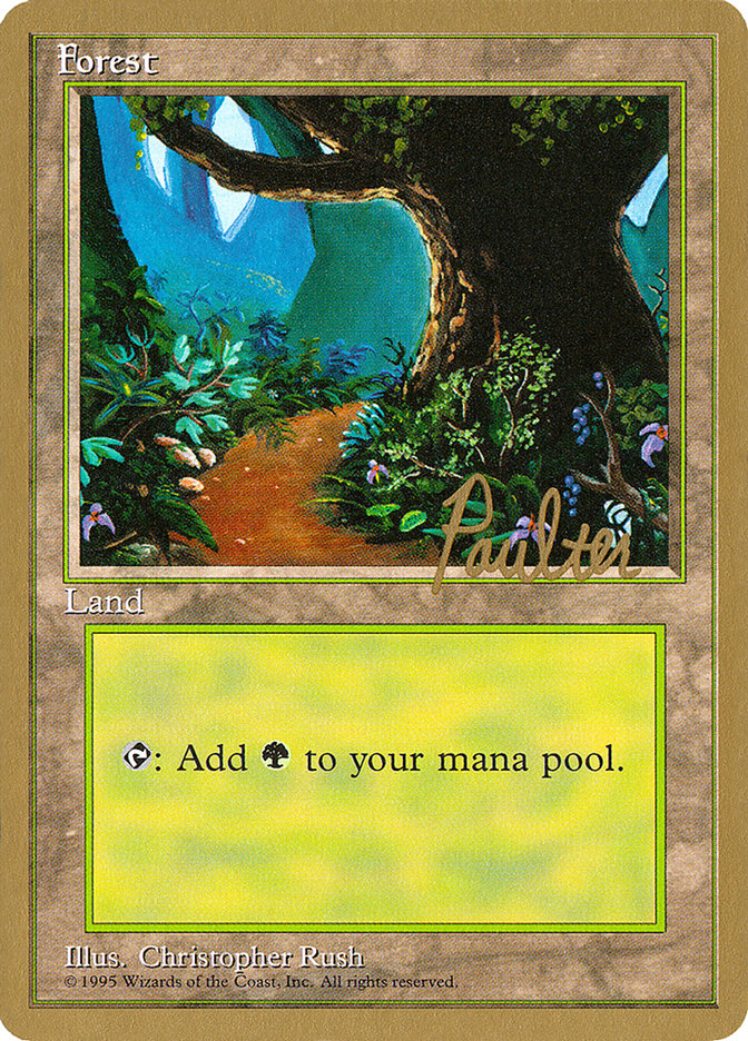 Forest (pp376) (Preston Poulter) [Pro Tour Collector Set] | Exor Games Truro