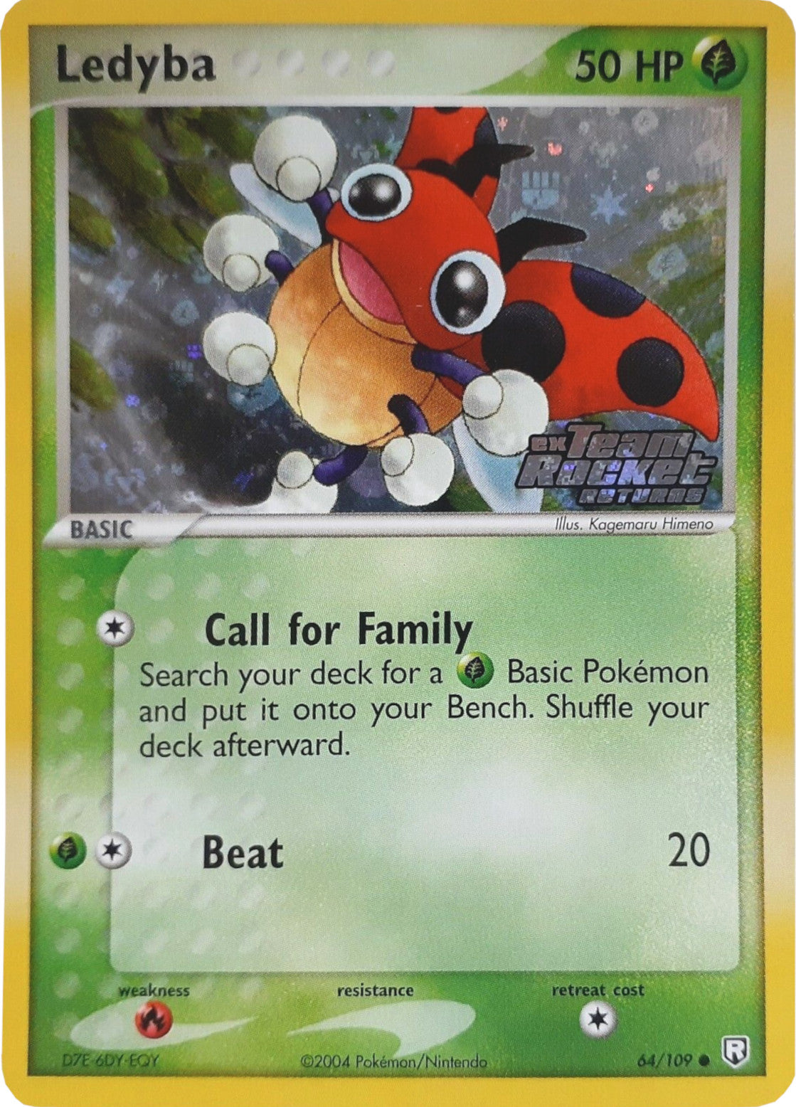 Ledyba (64/109) (Stamped) [EX: Team Rocket Returns] | Exor Games Truro