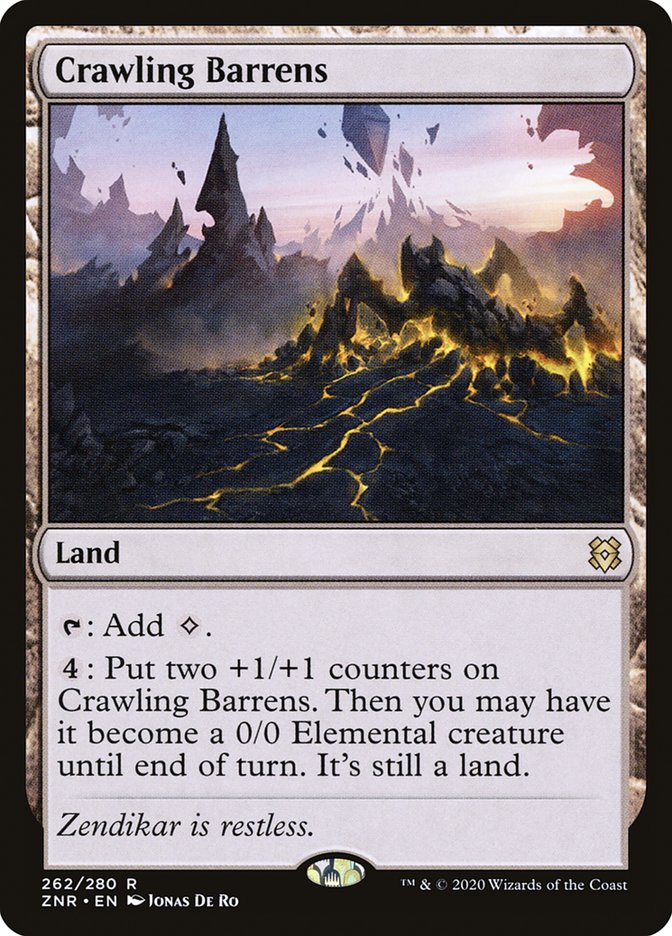Crawling Barrens [Zendikar Rising] | Exor Games Truro