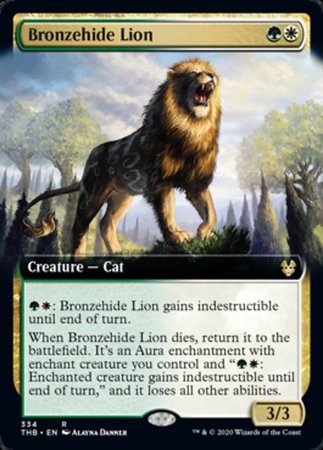 Bronzehide Lion (Extended Art) [Theros Beyond Death] | Exor Games Truro