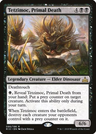 Tetzimoc, Primal Death [Rivals of Ixalan] | Exor Games Truro