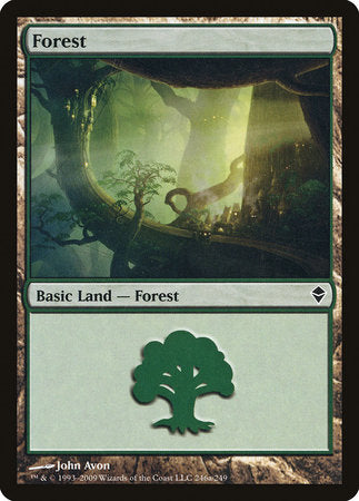 Forest (246a) [Zendikar] | Exor Games Truro