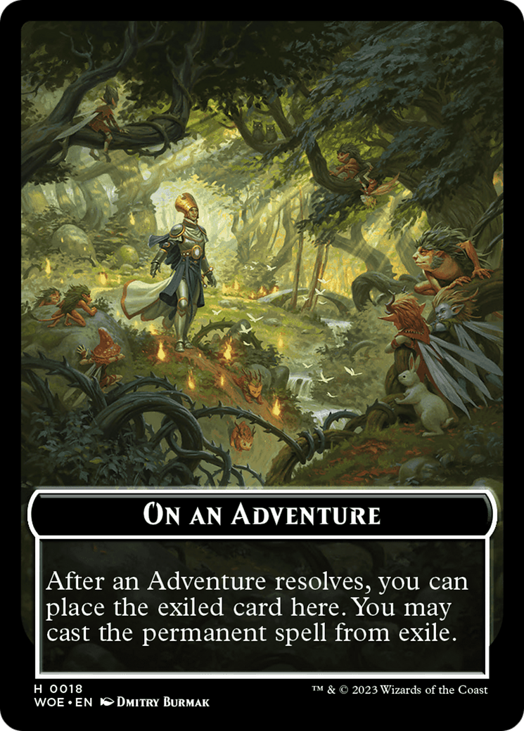 On an Adventure Emblem [Wilds of Eldraine Tokens] | Exor Games Truro