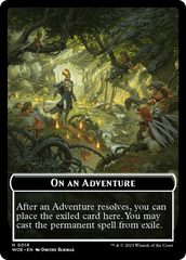 Wicked Role / Cursed Role // Emblem - On An Adventure Double-Sided Token [Wilds of Eldraine Tokens] | Exor Games Truro