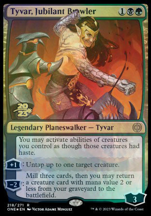 Tyvar, Jubilant Brawler [Phyrexia: All Will Be One Prerelease Promos] | Exor Games Truro