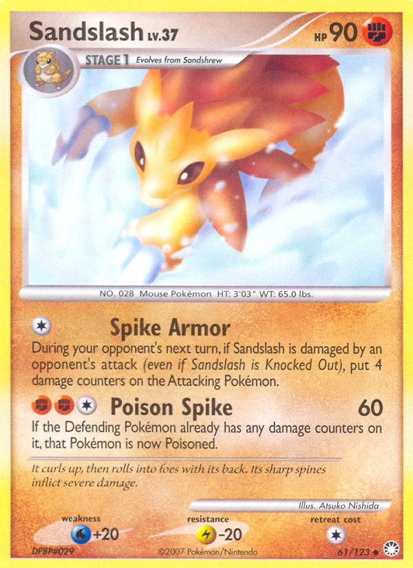 Sandslash (61/123) [Diamond & Pearl: Mysterious Treasures] | Exor Games Truro