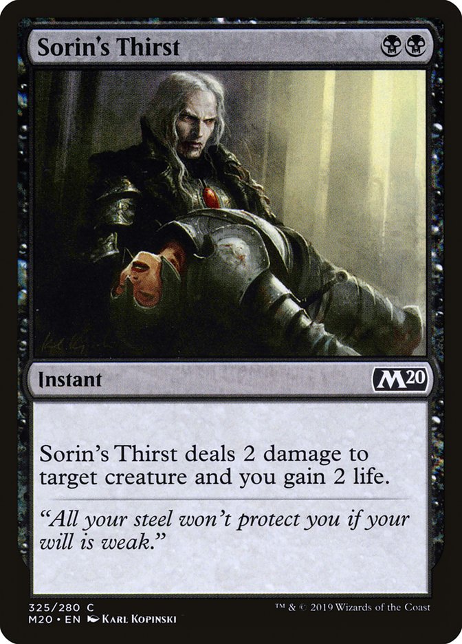 Sorin's Thirst [Core Set 2020] | Exor Games Truro