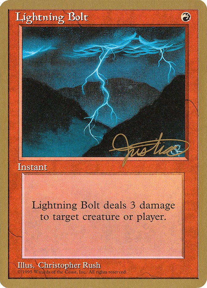 Lightning Bolt (Mark Justice) [Pro Tour Collector Set] | Exor Games Truro