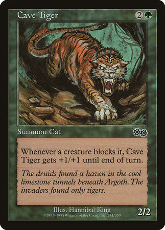 Cave Tiger [Urza's Saga] | Exor Games Truro