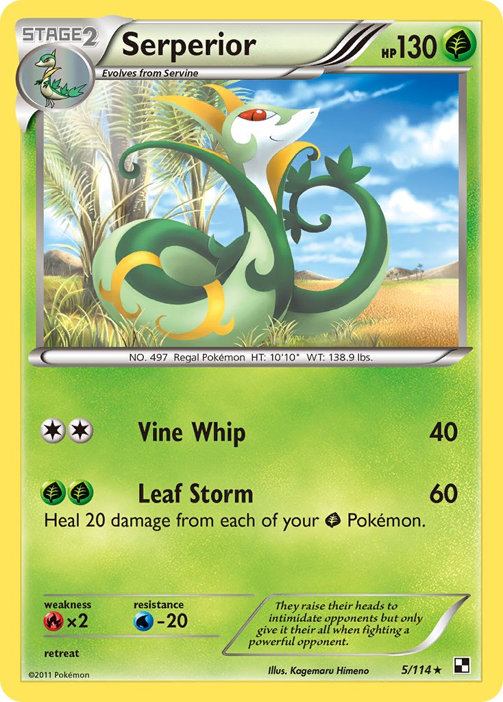 Serperior (5/114) (Cracked Ice Holo) (Theme Deck Exclusive) [Black & White: Base Set] | Exor Games Truro