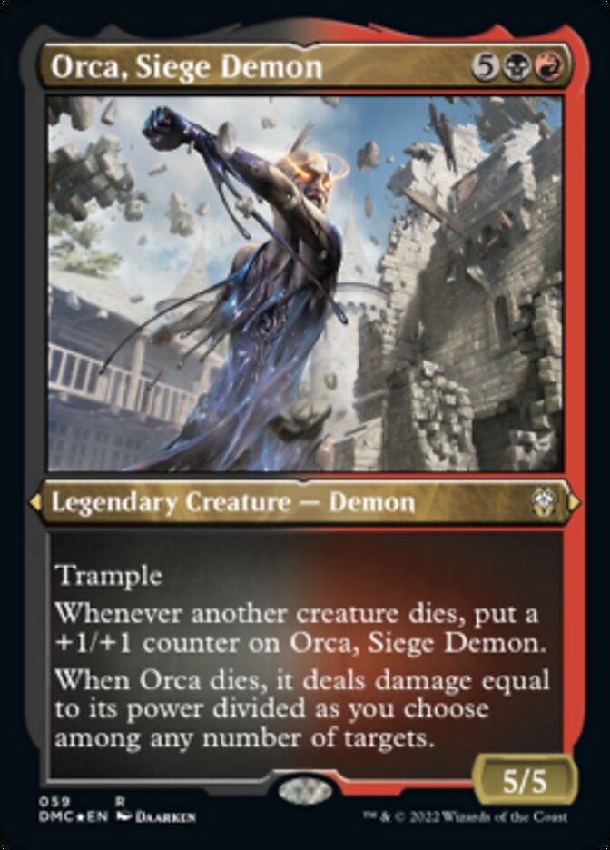 Orca, Siege Demon (Foil Etched) [Dominaria United Commander] | Exor Games Truro