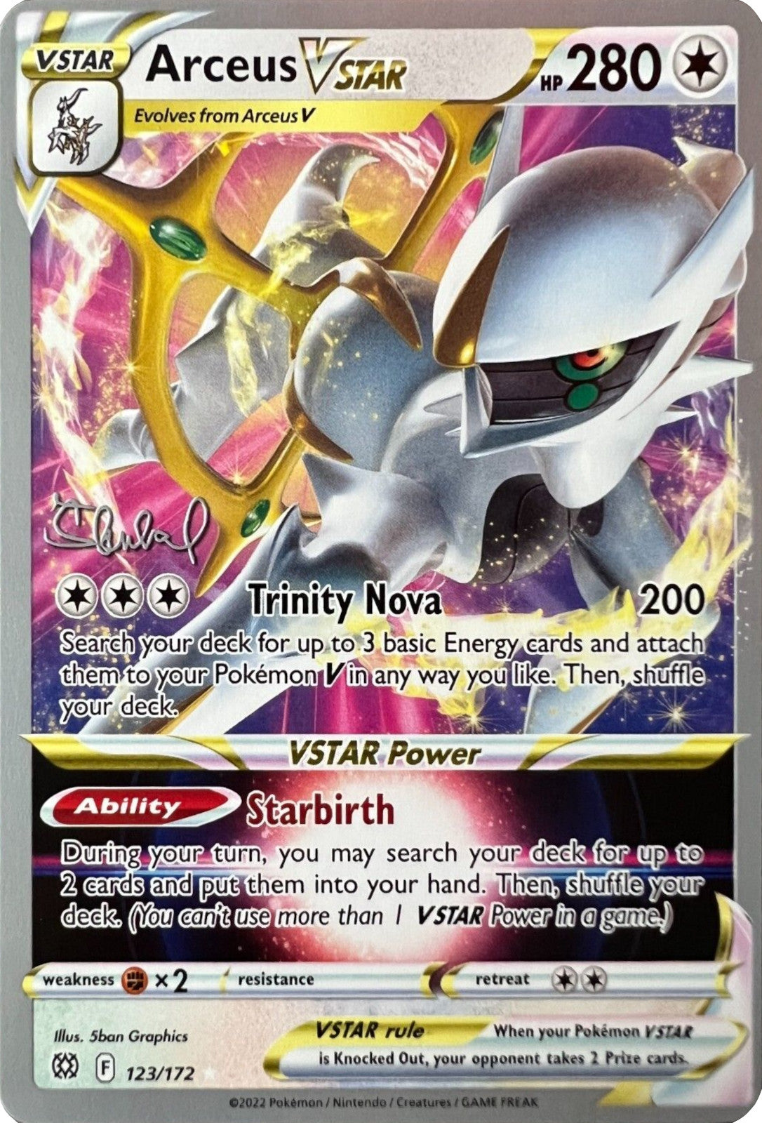 Arceus VSTAR (123/172) (ADP - Ondrej Skubal) [World Championships 2022] | Exor Games Truro