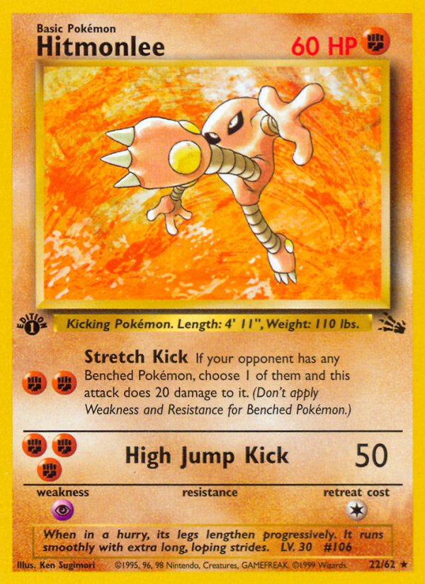 Hitmonlee (22/62) [Fossil 1st Edition] | Exor Games Truro