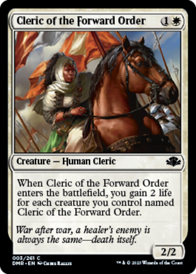 Cleric of the Forward Order [Dominaria Remastered] | Exor Games Truro