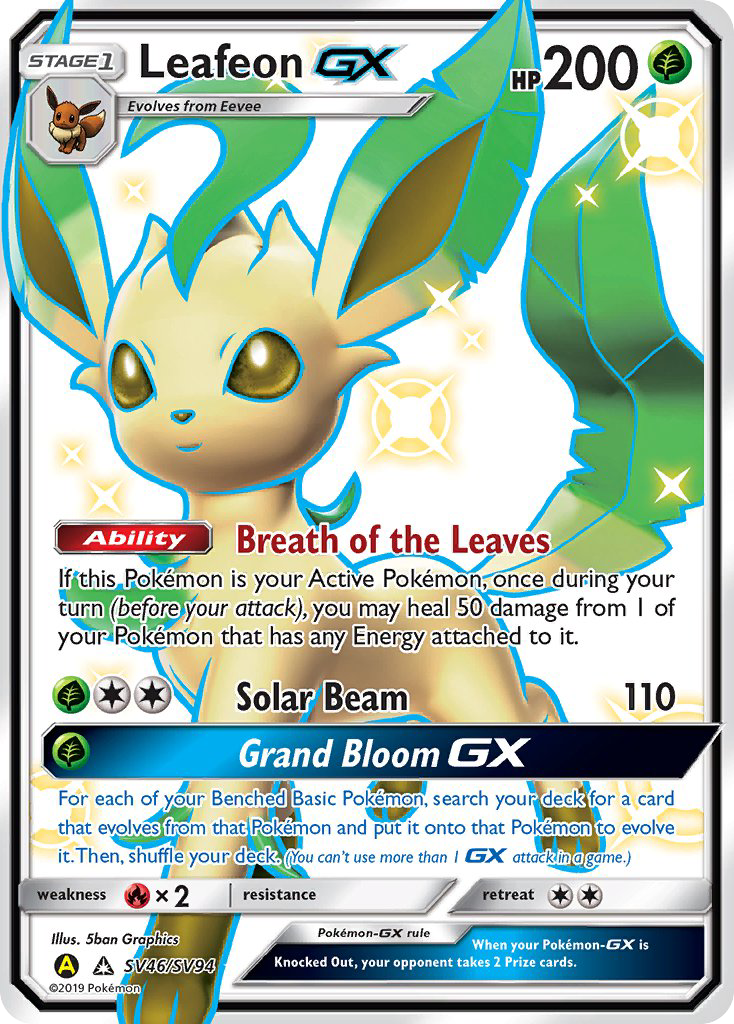 Leafeon GX (SV46/SV94) [Sun & Moon: Hidden Fates - Shiny Vault] | Exor Games Truro