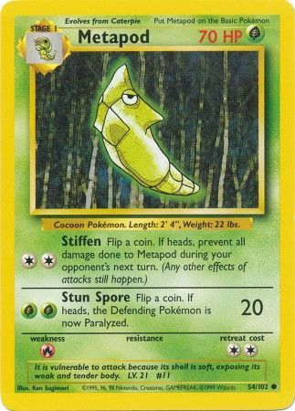 Metapod (54/102) [Base Set Unlimited] | Exor Games Truro