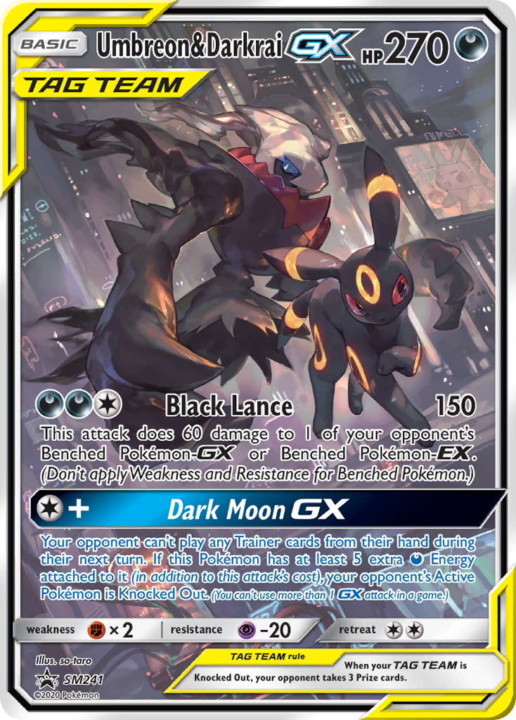Umbreon & Darkrai GX (SM241) (Jumbo Card) [Sun & Moon: Black Star Promos] | Exor Games Truro