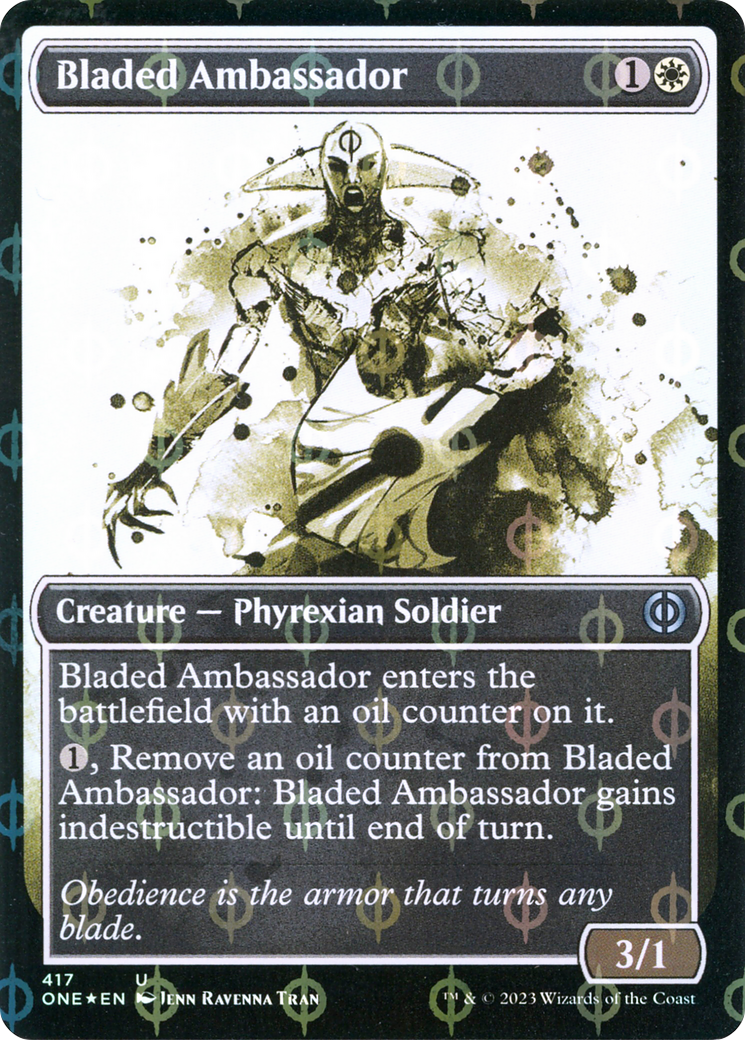 Bladed Ambassador (Showcase Ichor Step-and-Compleat Foil) [Phyrexia: All Will Be One] | Exor Games Truro