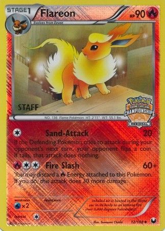 Flareon (12/108) (Regional Championship 2013 Promo Staff) [Black & White: Dark Explorers] | Exor Games Truro