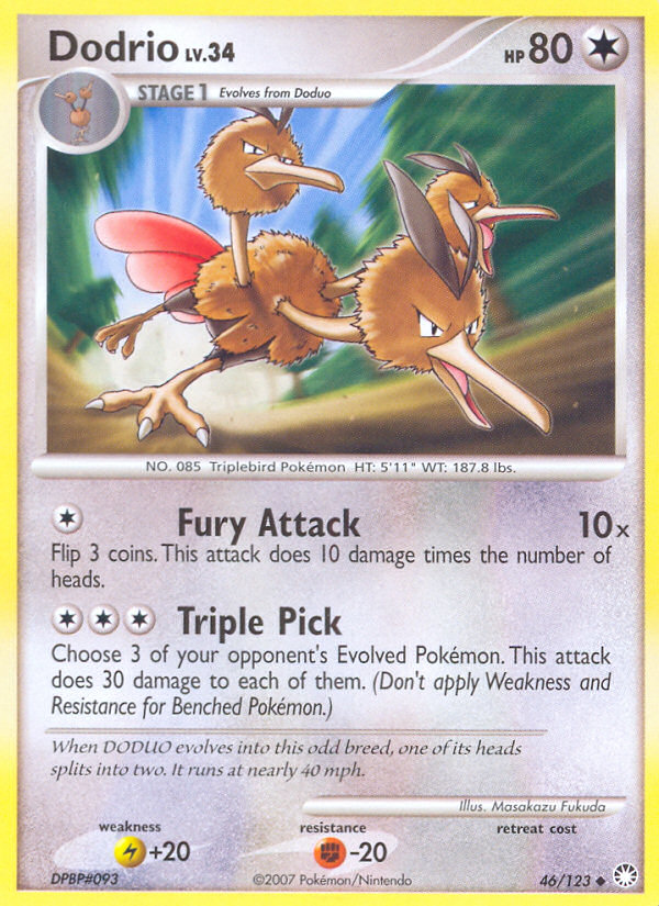 Dodrio (46/123) [Diamond & Pearl: Mysterious Treasures] | Exor Games Truro
