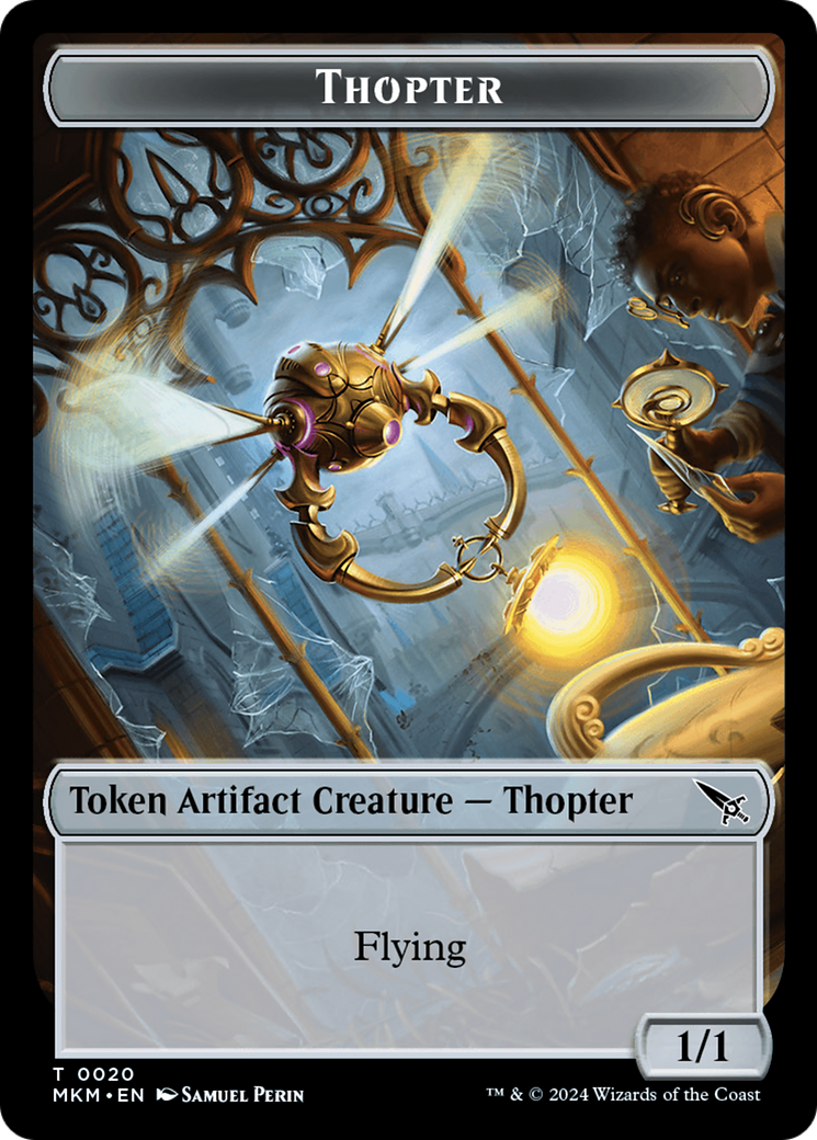 Thopter // Treasure Double-Sided Token [Murders at Karlov Manor Commander Tokens] | Exor Games Truro