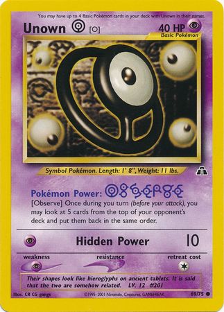 Unown [O] (69/75) [Neo Discovery Unlimited] | Exor Games Truro