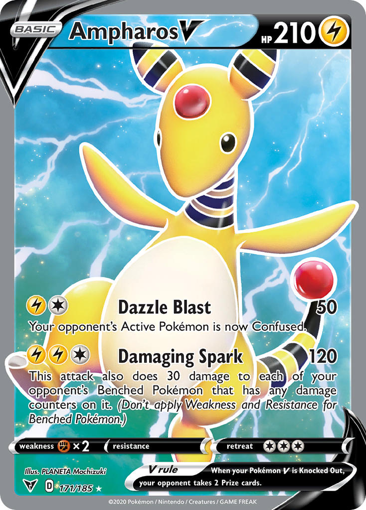 Ampharos V (171/185) [Sword & Shield: Vivid Voltage] | Exor Games Truro